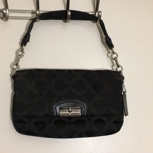 Coach poppy monogram shoulder bag